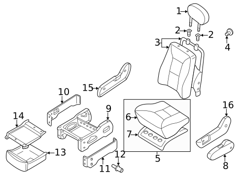 Front Seat Components for 2000 Nissan Quest #1