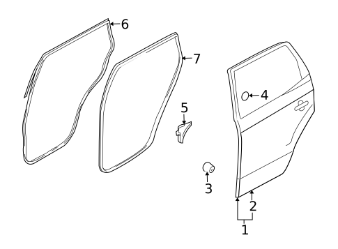 Door & Components for 2012 Hyundai Tucson #0