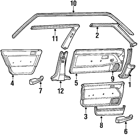 Interior Trim for 1986 Honda Civic #0