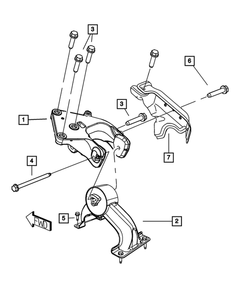 Engine Mounting for 2008 Dodge Grand Caravan #2