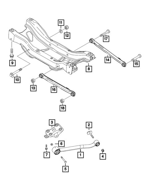 Rear Suspension and Cradle for 2017 Fiat 500X #0