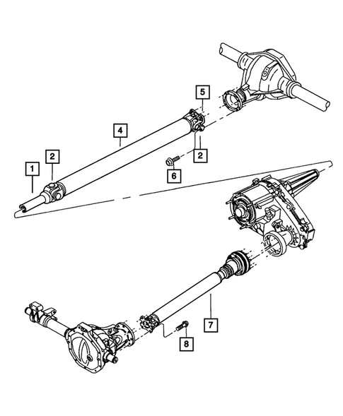 Propeller Shaft for 2004 Dodge Durango #1