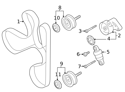 Belts & Pulleys for 2018 Porsche Cayenne #0