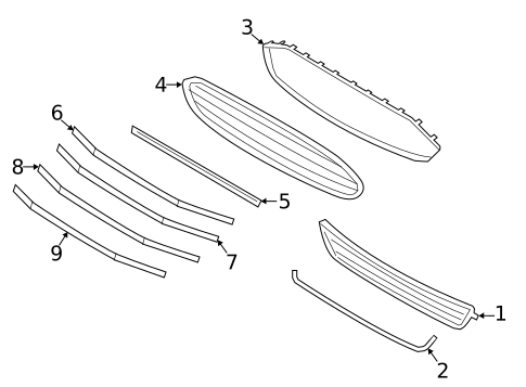 Grille & Components for 2015 Ford Fusion #0
