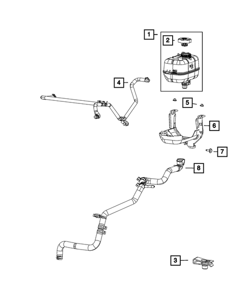 Engine Coolant Reservoir (Bottle) for 2023 Jeep Wrangler #0