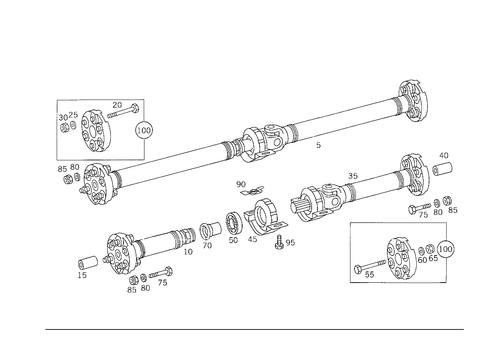 Propeller Shaft for 1993 Mercedes-Benz 600SL #1