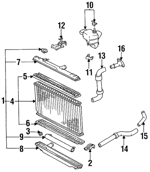 Radiator & Components for 1994 Toyota Camry #0