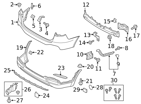 Bumper & Components - Rear for 2018 Kia Sorento #1
