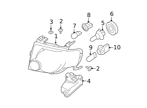 Bulbs - Chassis for 2009 Ford Escape #0