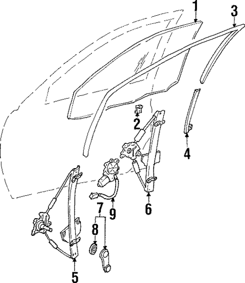 Front Door for 1997 Mitsubishi Mirage #1