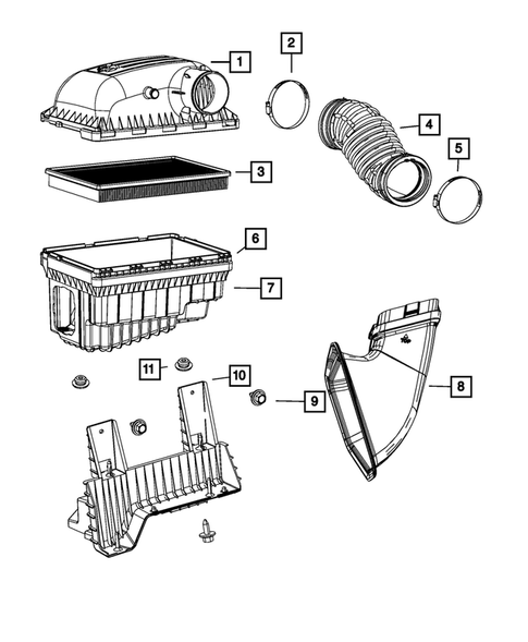 Air Cleaner for 2010 Dodge Ram 2500 #1
