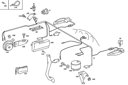 Antitheft Alarm System for 1986 Mercedes-Benz 560SEL #2