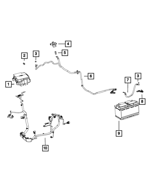Battery, Battery Tray and Cables for 2014 Jeep Grand Cherokee #3