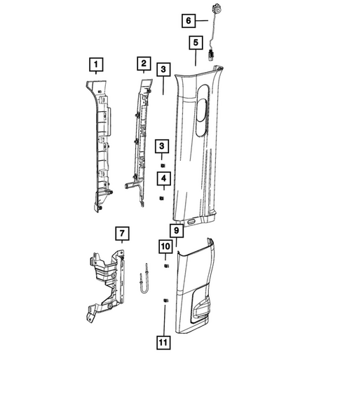 Panels - Moldings - Scuff Plates, Pillar, Cowl, 1/4 Panel Trim and Cargo Covers for 2025 Jeep Wrangler #2