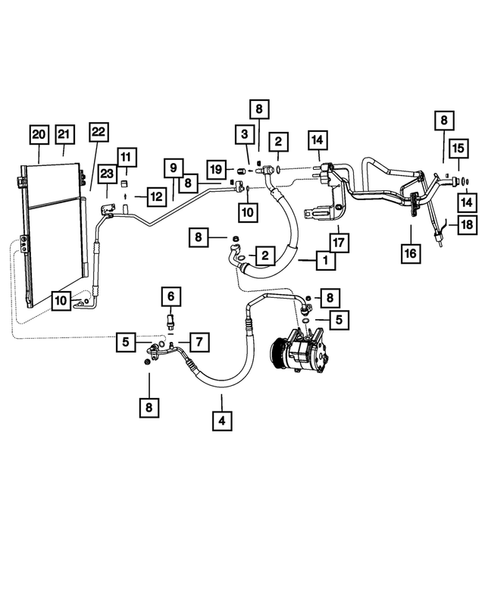 Air Conditioner and Heater Plumbing for 2019 Dodge Durango #1