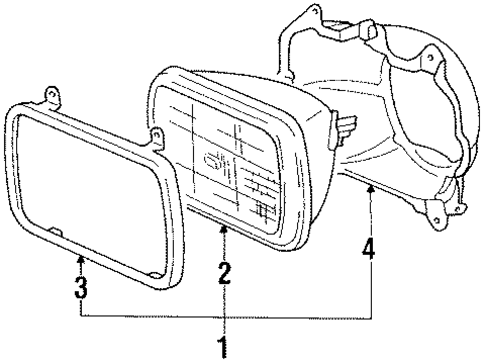 Headlamp Components for 1985 Mitsubishi Mighty Max #0