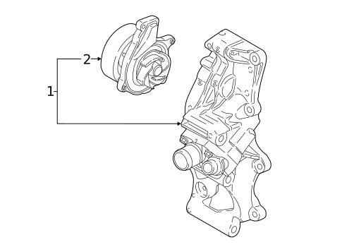 Water Pump for 2019 BMW X1 #1