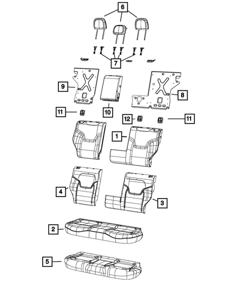 Rear Seats - Second Row for 2019 Jeep Renegade #2