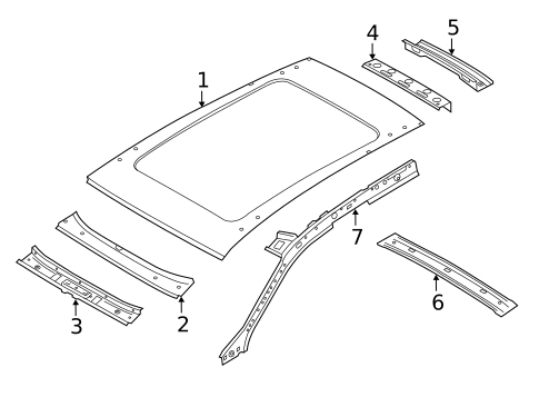Roof & Components for 2018 Porsche Cayenne #2