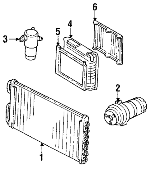 Condenser, Compressor & Lines for 1993 Buick Park Avenue #0