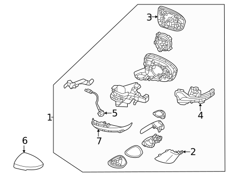 Outside Mirrors for 2025 Mitsubishi Outlander #1