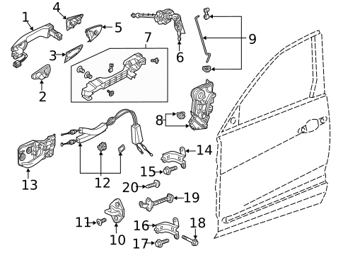 Lock & Hardware for 2025 Acura RDX #0