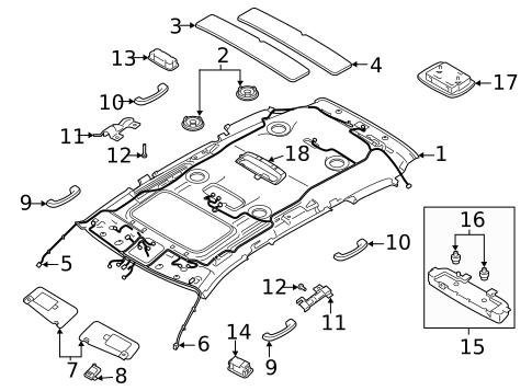 Interior Trim - Roof for 2022 Kia Telluride #0