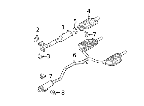 Exhaust Components for 2007 Mercury Milan #0