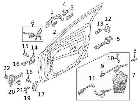Lock & Hardware for 2023 Kia Niro #0