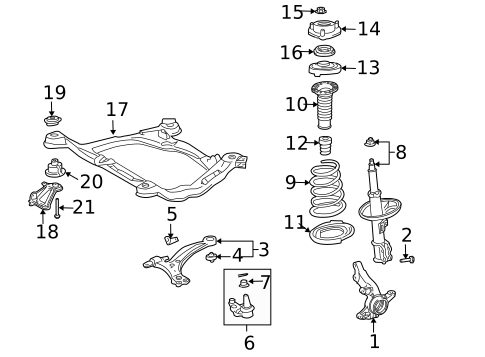 Suspension Components for 2005 Toyota Sienna #0
