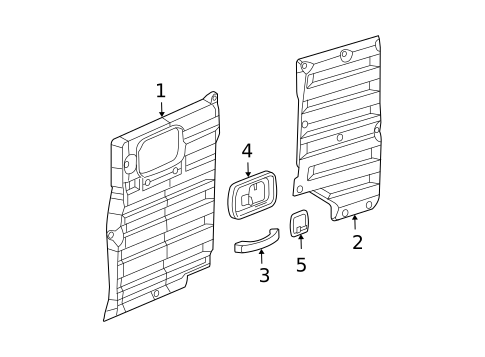 Interior Trim - Side Door for 2017 GMC Savana 2500 #1