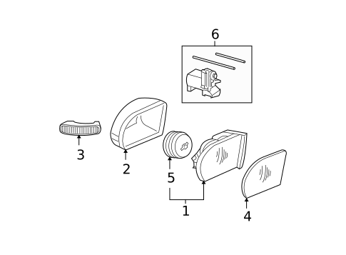 Outside Mirrors for 2003 Mercedes-Benz C230 #0