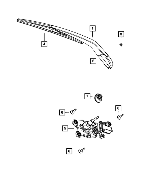 Wiper and Washer System for 2012 Dodge Journey #2