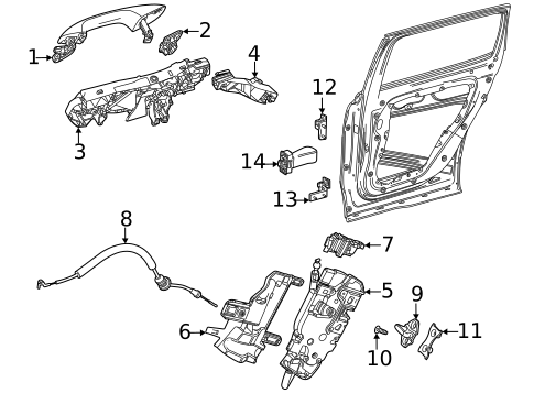 Lock & Hardware for 2021 Mercedes-Benz GLA35 AMG #1