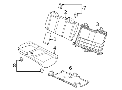 Rear Seat Components for 2012 Chrysler 200 #0