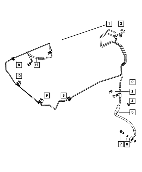 Hydraulic Control Unit, Brake Tubes and Hoses for 2010 Jeep Wrangler #0