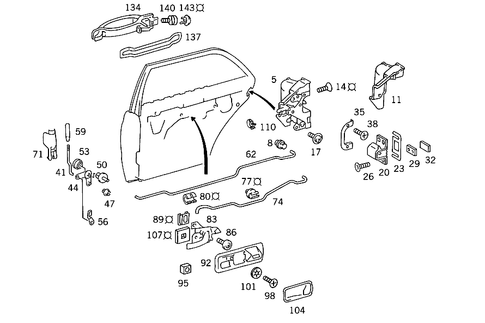 Locking System for 1990 Mercedes-Benz 560SEL #1