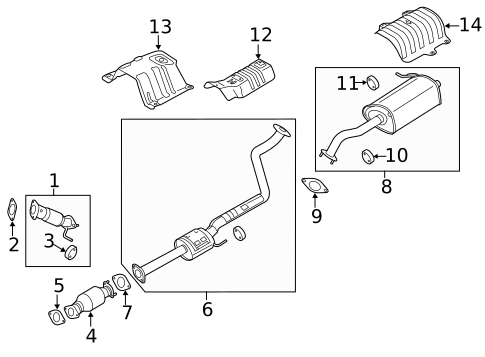 Exhaust Components for 2013 Hyundai Elantra GT #0