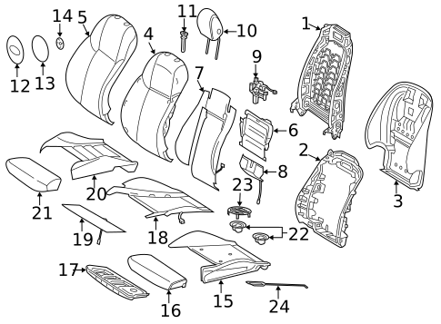 Driver Seat Components for 2020 Mercedes-Benz GLC 43 AMG® #0