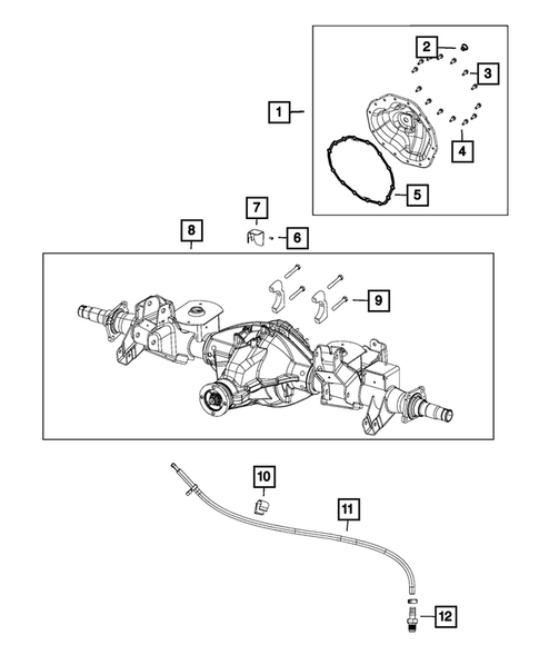 Rear Axle; Housing, Differential and Vent for 2014 Ram 2500 #1