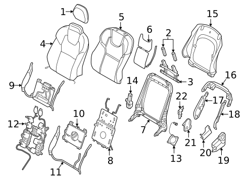 Passenger Seat Components for 2019 Volvo XC90 #3