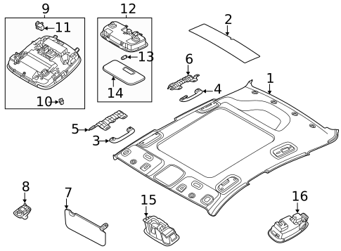 Interior Trim - Roof for 2024 Hyundai Sonata #0