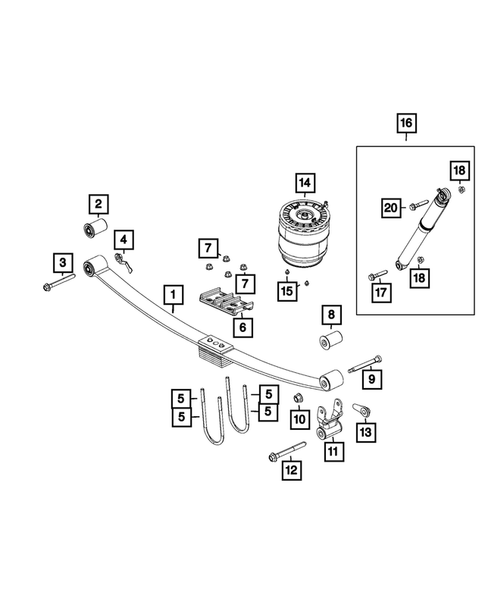 Rear Suspension and Cradle for 2023 Ram 3500 #1
