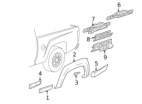 Exterior Trim - Pick UP Box for 2005 Chevrolet Colorado #2