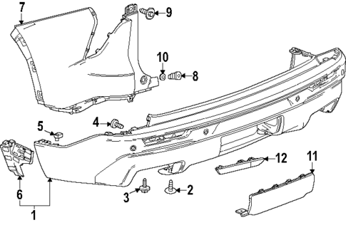 Bumper & Components - Rear for 2021 Chevrolet Malibu #4