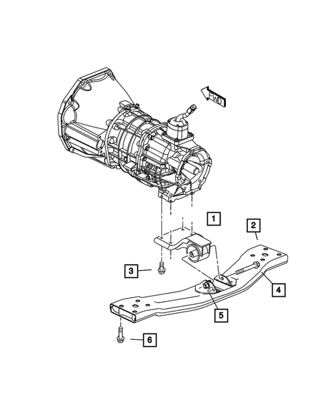 Engine Mounting for 2002 Jeep Liberty #5