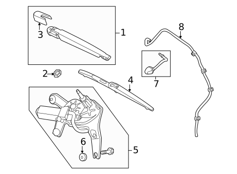 Wiper & Washer Components for 2014 Kia Sorento #1