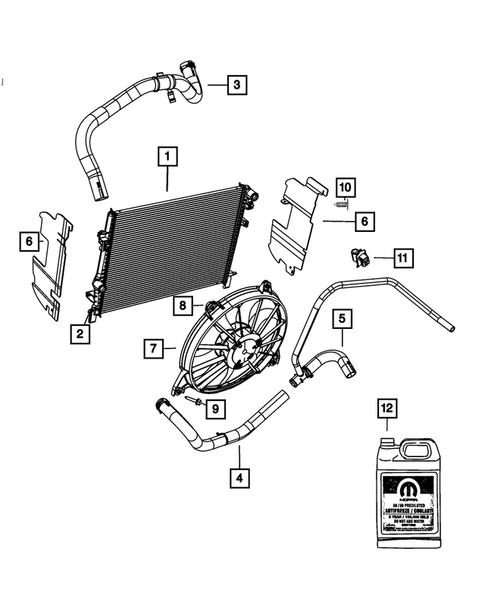 Radiator and Related Parts; Charge Air Cooler for 2010 Dodge Journey #0