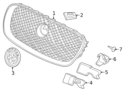 GRILLE & COMPONENTS for 2020 Jaguar F-Type #2