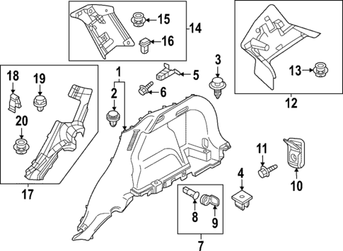 Interior Trim - Quarter Panels for 2007 Mazda MX-5 Miata #2